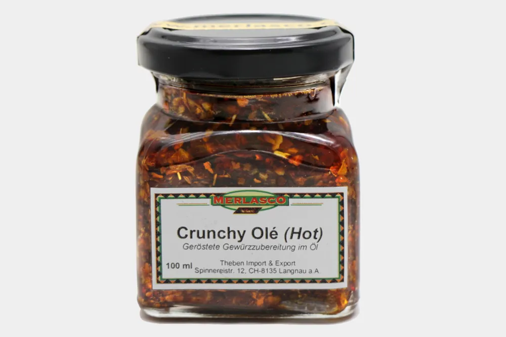 Crunchy Olé (Hot) geröstete Gewürzzubereitung in Öl