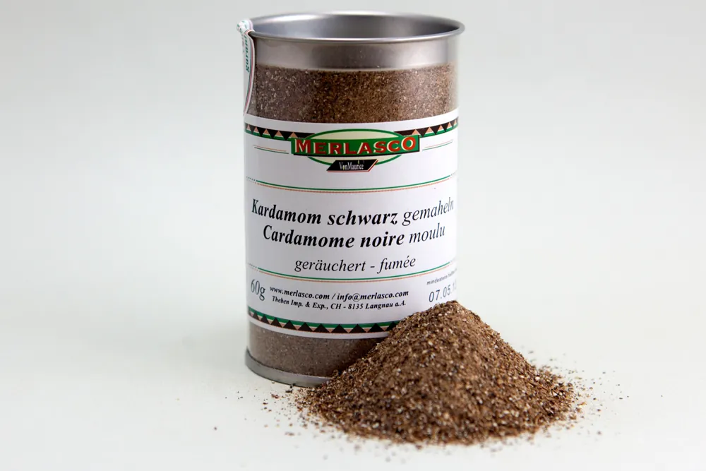 Kardamom schwarz geräuchert/gemahlen (Amomum subulatum)